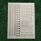 BABY BIRTH DETAILS A4 EMBOSS STICKER SHEET